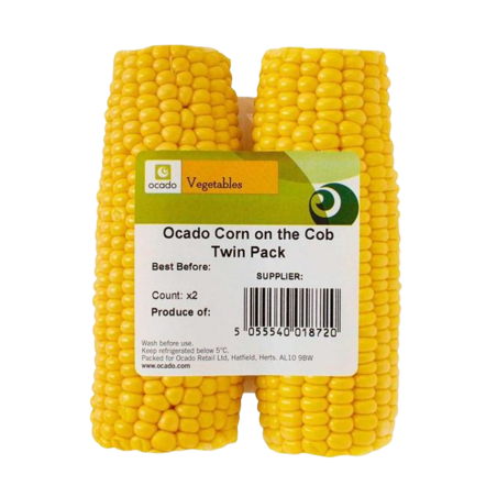 Ocado Corn on The Cob Twin Pack